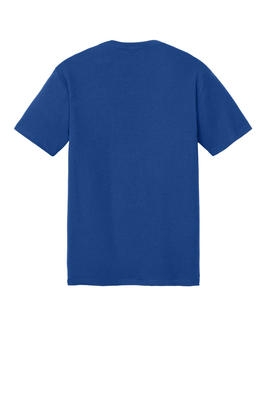 Rear View of Deep Royal District Perfect Tri Tee. DM130