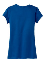 Rear View of Deep Royal District Women's Fitted Very Important Tee . DT6001