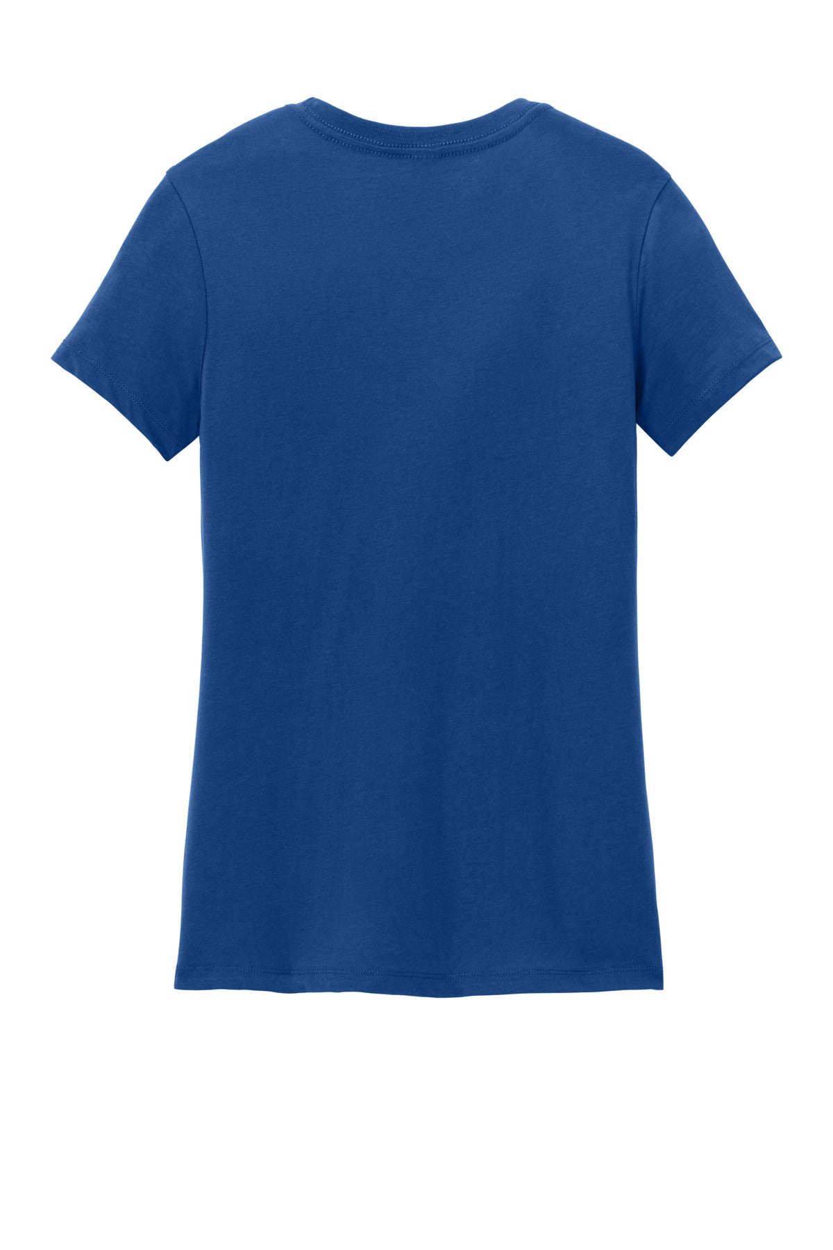 Rear View of Deep Royal District Women's Perfect Weight Tee. DM104L