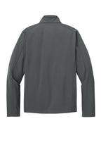 Rear View of Deep Smoke Port Authority Core Soft Shell Jacket. J317
