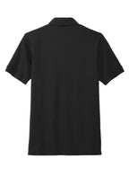 Rear View of DeepBlack Mercer+Mettle Stretch Heavyweight Pique Polo MM1000
