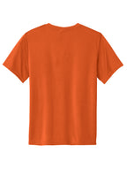 Rear View of DeepOrange Port & Co Youth Performance Tee. PC380Y