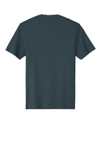 Rear View of DeepStlBlu District Perfect Weight Tee. DT104