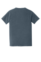Rear View of Denim COMFORT COLORS Heavyweight Ring Spun Pocket Tee. 6030