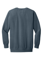 Rear View of Denim COMFORT COLORS Ring Spun Crewneck Sweatshirt. 1566