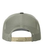 Rear View of Digital Camo/ Light Green Five-Panel Printed Trucker Cap - 112PFP