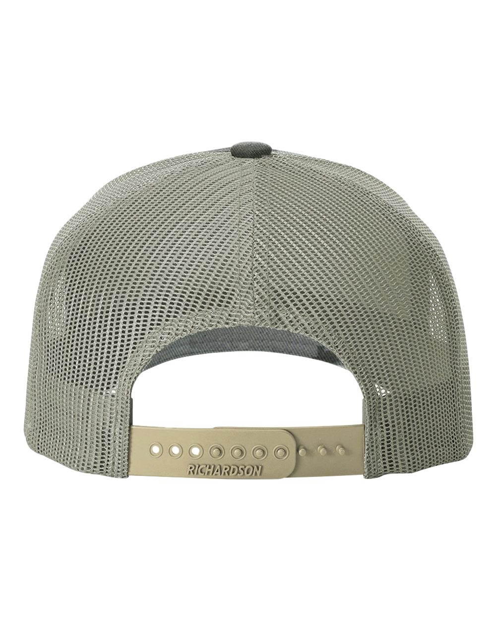 Rear View of Digital Camo/ Light Green Five-Panel Printed Trucker Cap - 112PFP