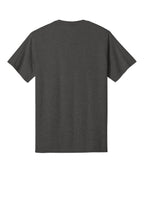 Rear View of Dk Hthr Grey Port & Co Core Cotton Tee. PC54