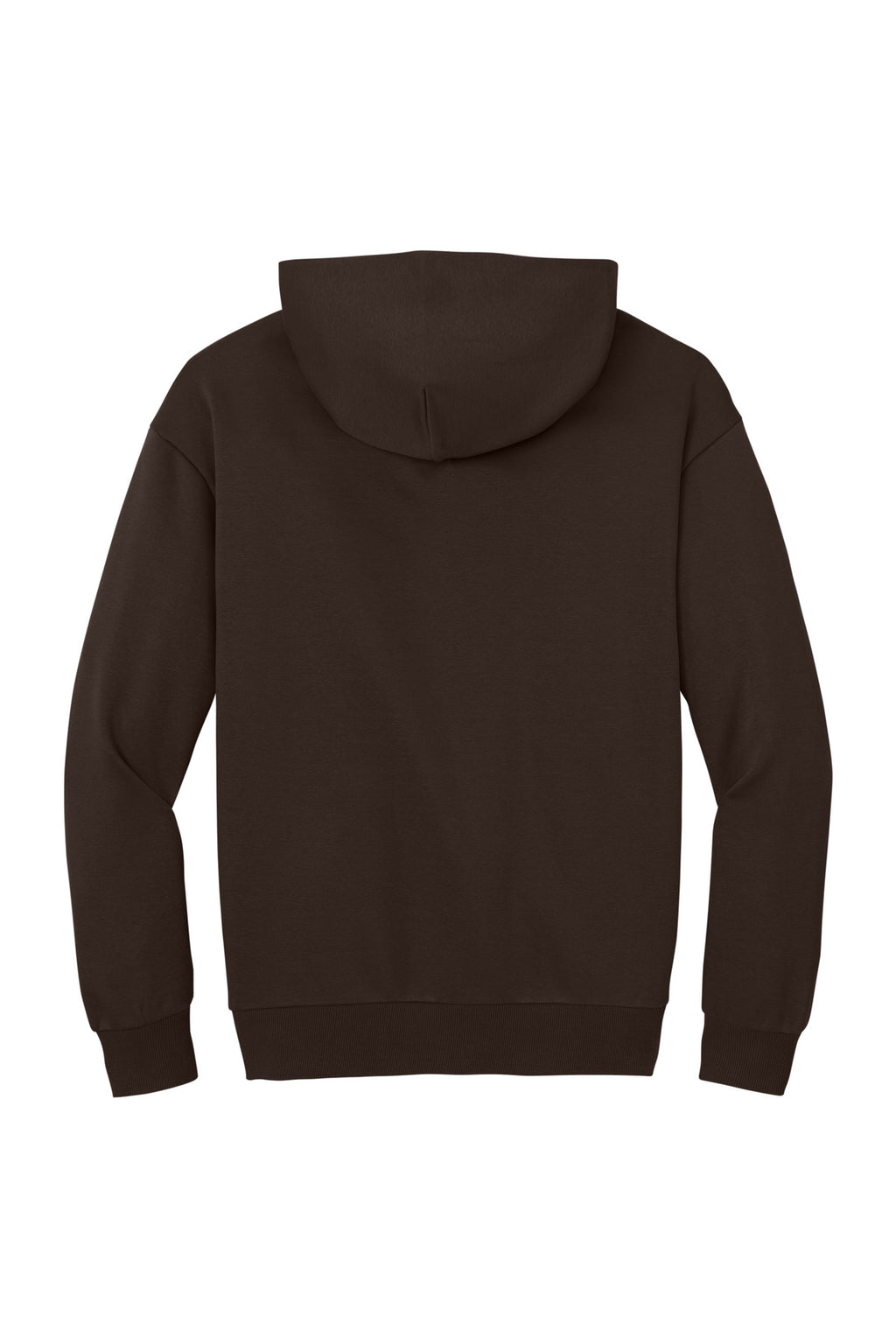 Rear View of DkChocBrn District V.I.T. Heavyweight Fleece Hoodie DT6150