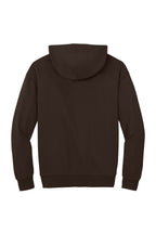 Rear View of DkChocBrn District V.I.T. Heavyweight Fleece Hoodie DT6150
