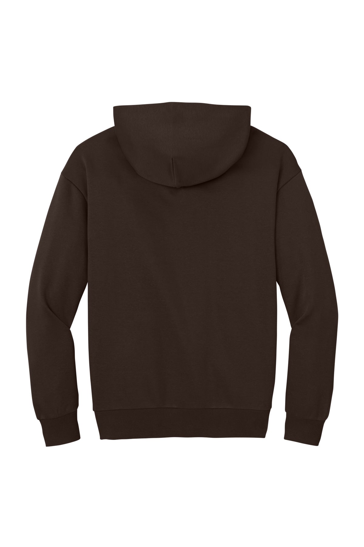 Rear View of DkChocBrn District V.I.T. Heavyweight Fleece Hoodie DT6150