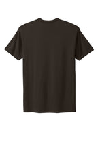 Rear View of DKChocolte Next Level Apparel Adult Cotton Tee. NL3600