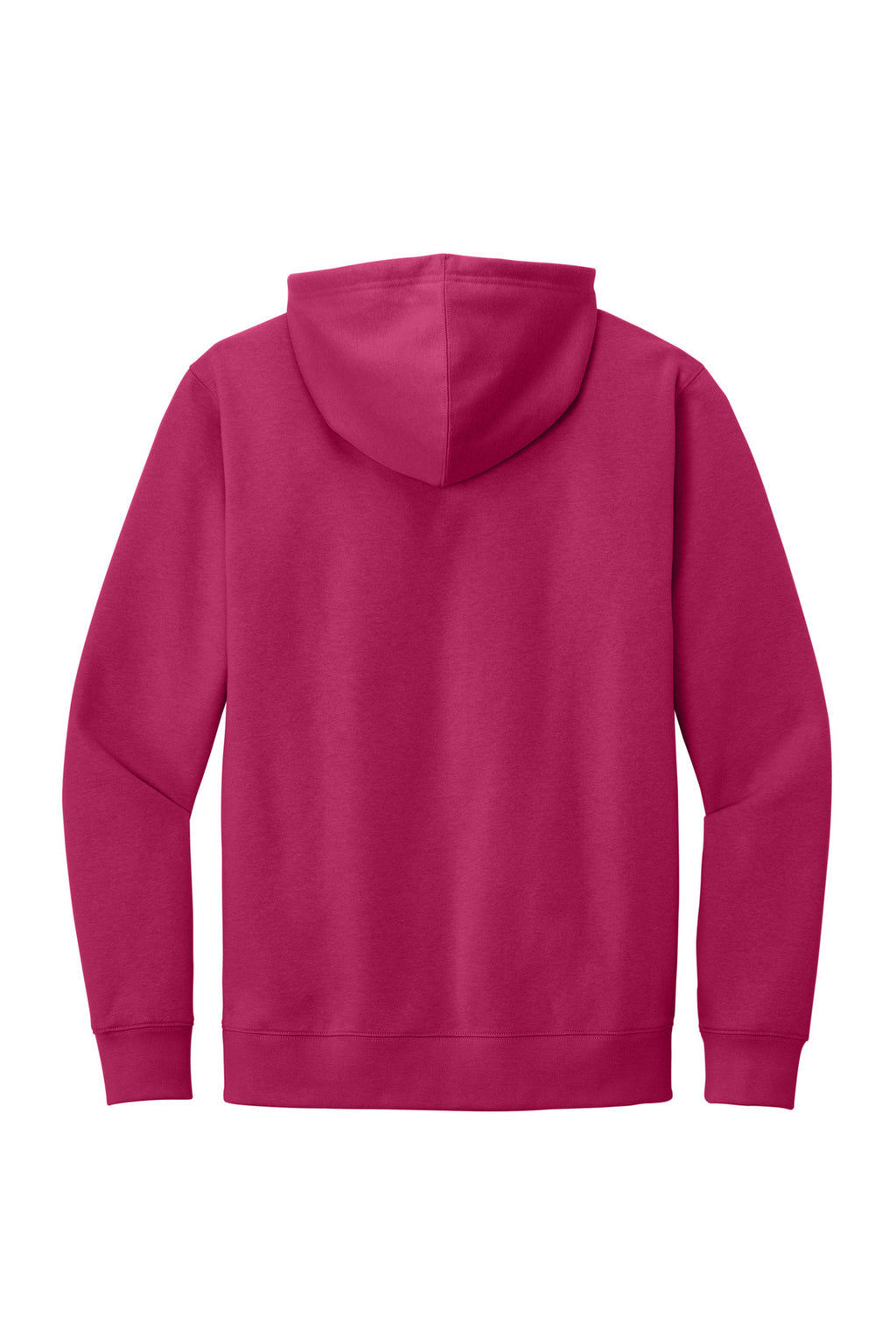 Rear View of DkFuchsia District V.I.T. Fleece Hoodie DT6100