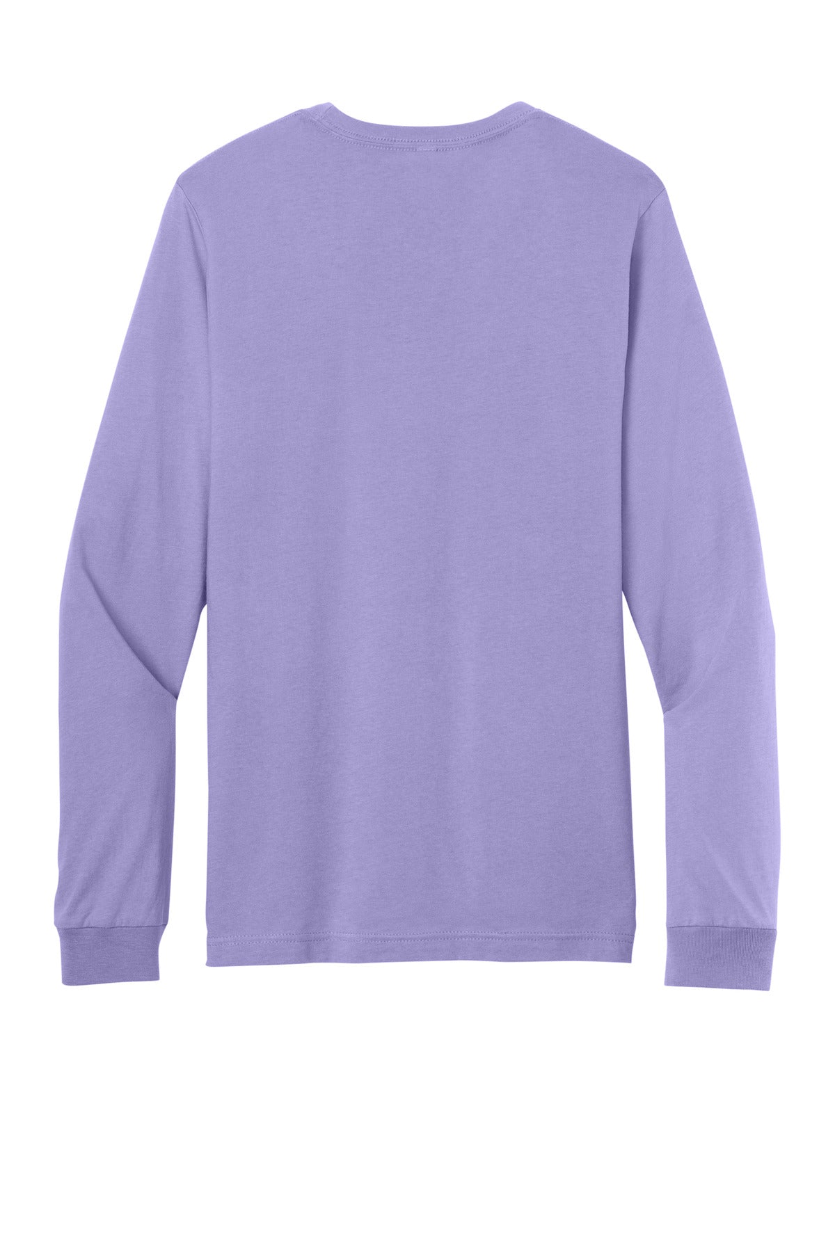 Rear View of DkLavender BELLA+CANVAS Unisex Jersey Long Sleeve Tee. BC3501