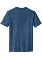 Rear View of Dp Royal Fleck District Perfect Blend CVC Tee. DM108