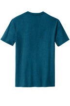 Rear View of Dp Turqu Fleck District Perfect Blend CVC Tee. DM108