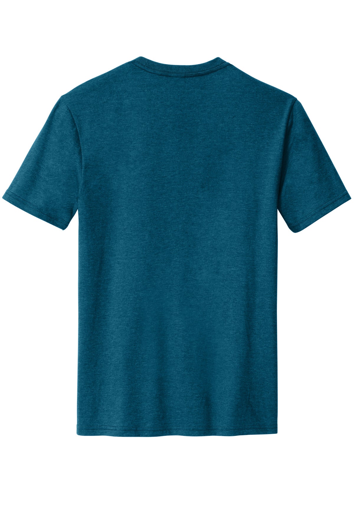 Rear View of Dp Turqu Fleck District Perfect Blend CVC Tee. DM108