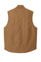 Rear View of Duck Brown CornerStone Washed Duck Cloth Vest. CSV40