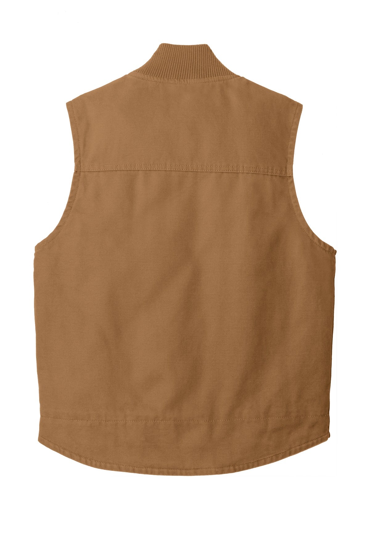 Rear View of Duck Brown CornerStone Washed Duck Cloth Vest. CSV40