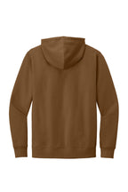 Rear View of Duck Brown District V.I.T. Fleece Hoodie DT6100