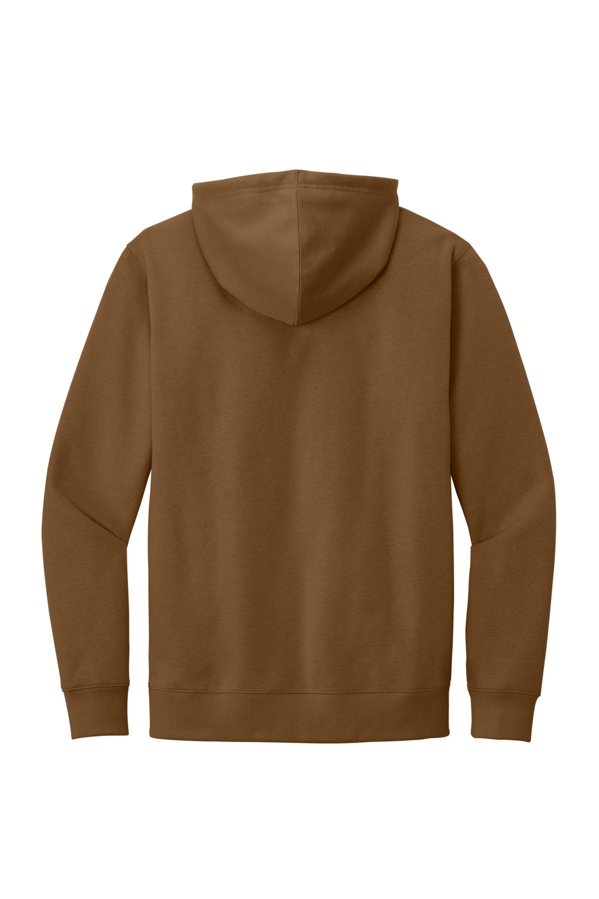 Rear View of Duck Brown District V.I.T. Fleece Hoodie DT6100