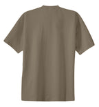 Rear View of Dusty Brown Port & Co Essential Tee. PC61