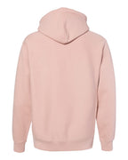 Rear View of Dusty Pink Legend - Premium Heavyweight Cross-Grain Hooded Sweatshirt - IND5000P
