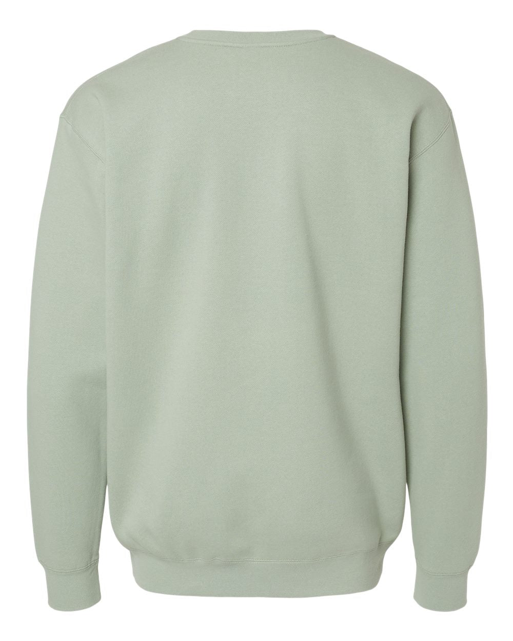 Rear View of Dusty Sage Heavyweight Crewneck Sweatshirt - IND3000