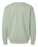 Rear View of Dusty Sage Heavyweight Crewneck Sweatshirt - IND3000