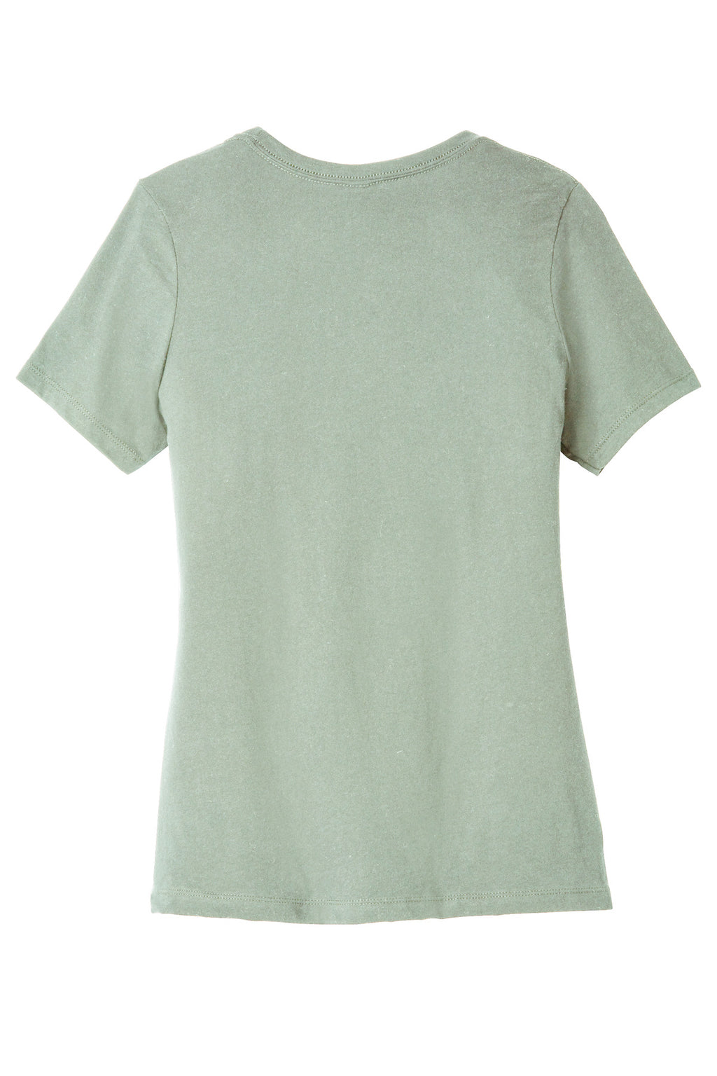 Rear View of DustyBlue BELLA+CANVAS Women's Relaxed Jersey Short Sleeve Tee. BC6400