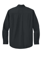 Rear View of EchoSteel CornerStone Long Sleeve Select Ripstop Shirt CSW174