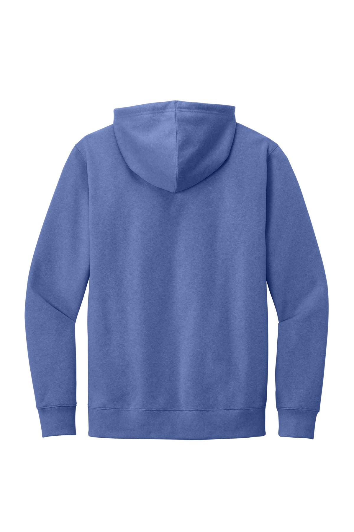 Rear View of ElecPurple District V.I.T. Fleece Hoodie DT6100