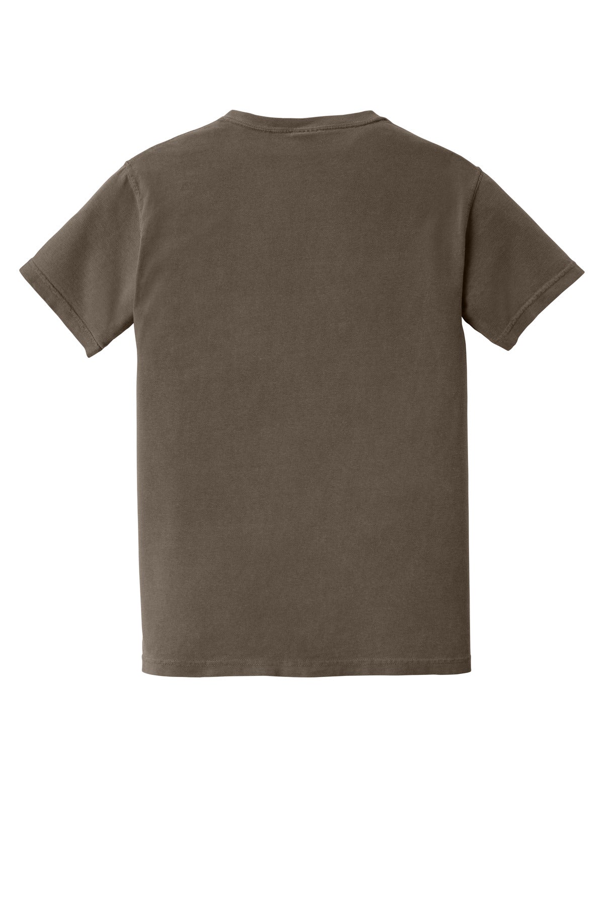 Rear View of Espresso COMFORT COLORS Heavyweight Ring Spun Pocket Tee. 6030