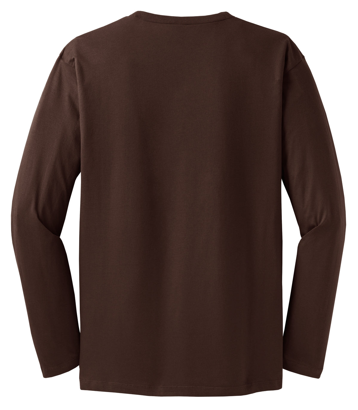 Rear View of Espresso District Perfect Weight Long Sleeve Tee. DT105