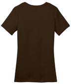 Rear View of Espresso District Women's Perfect Weight Tee. DM104L