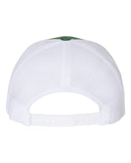 Rear View of Evergreen/ White Retro Trucker Cap - 6606