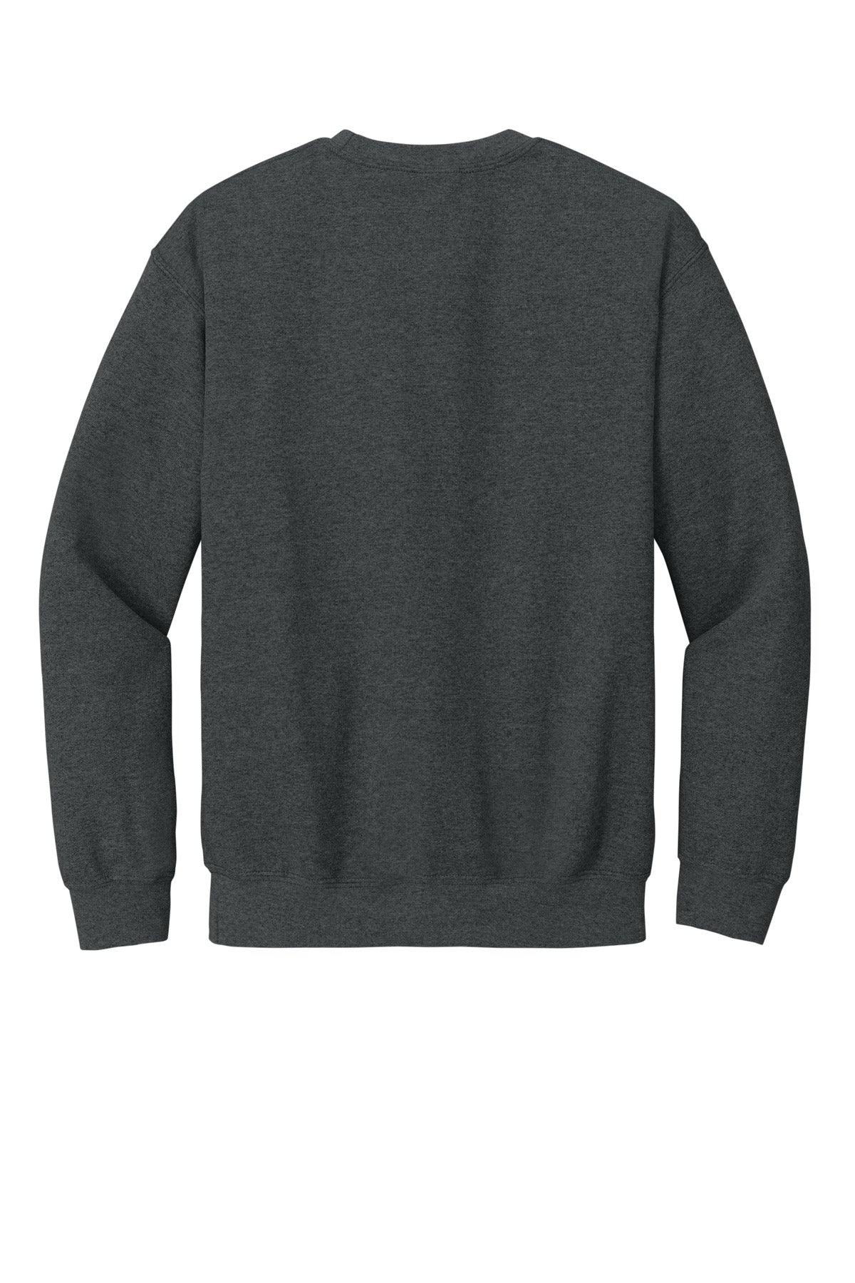 Rear View of FanCharHtr Gildan Heavy Blend Crewneck Sweatshirt. 18000