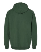 Rear View of Field Green Garment-Dyed Hooded Sweatshirt - GDH450