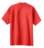 Rear View of Fiery Red Port & Co Essential Tee. PC61
