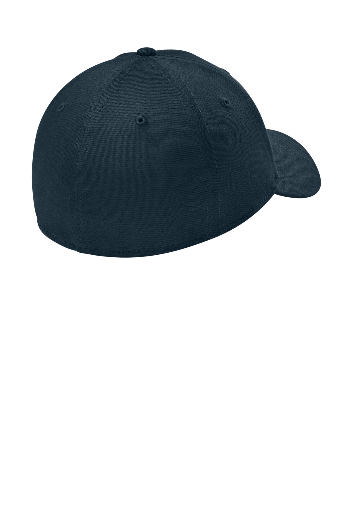 Rear View of FlagDpNavy New Era - Structured Stretch Cotton Cap. NE1000