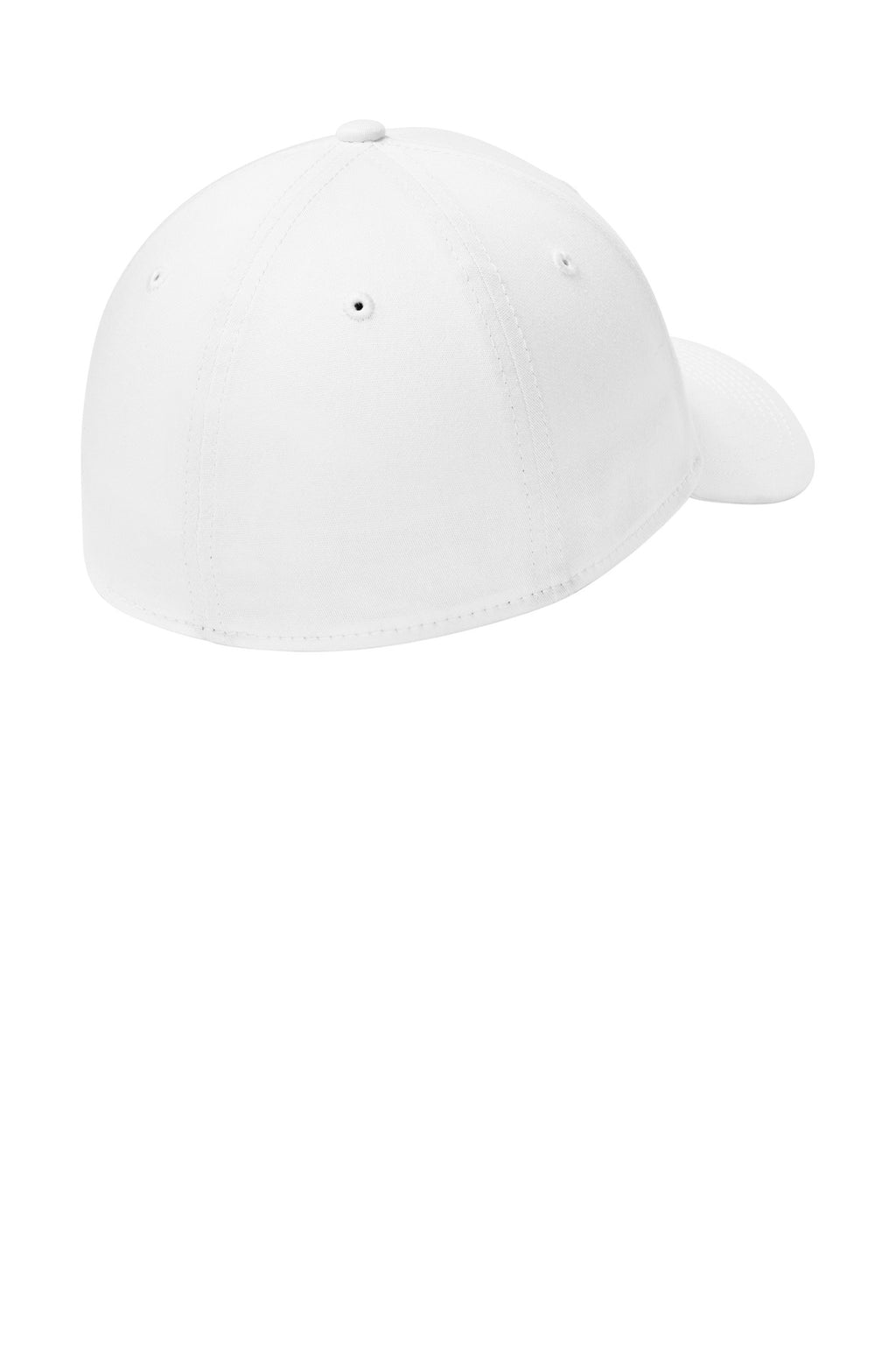 Rear View of FlagWhite New Era - Structured Stretch Cotton Cap. NE1000