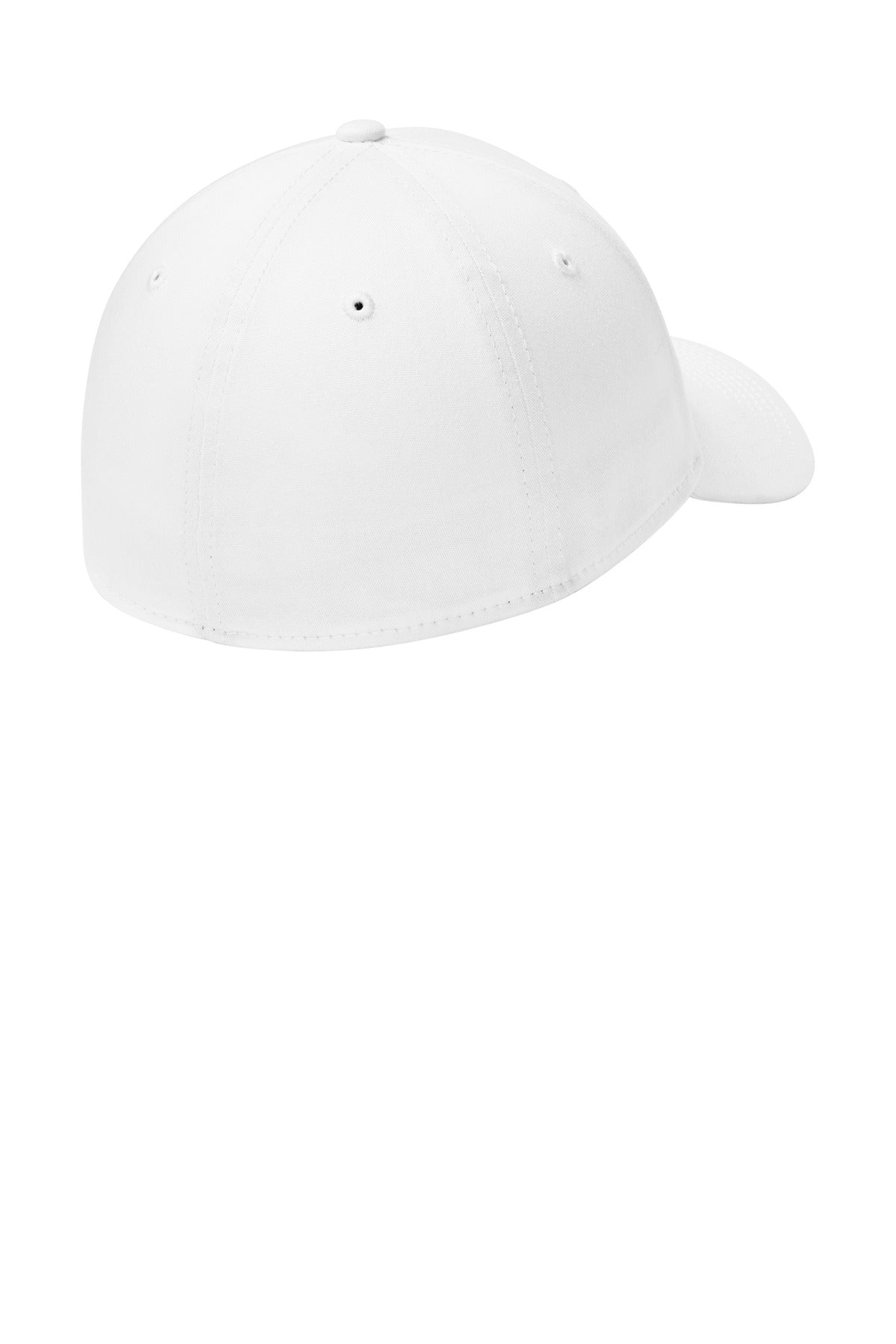 Rear View of FlagWhite New Era - Structured Stretch Cotton Cap. NE1000