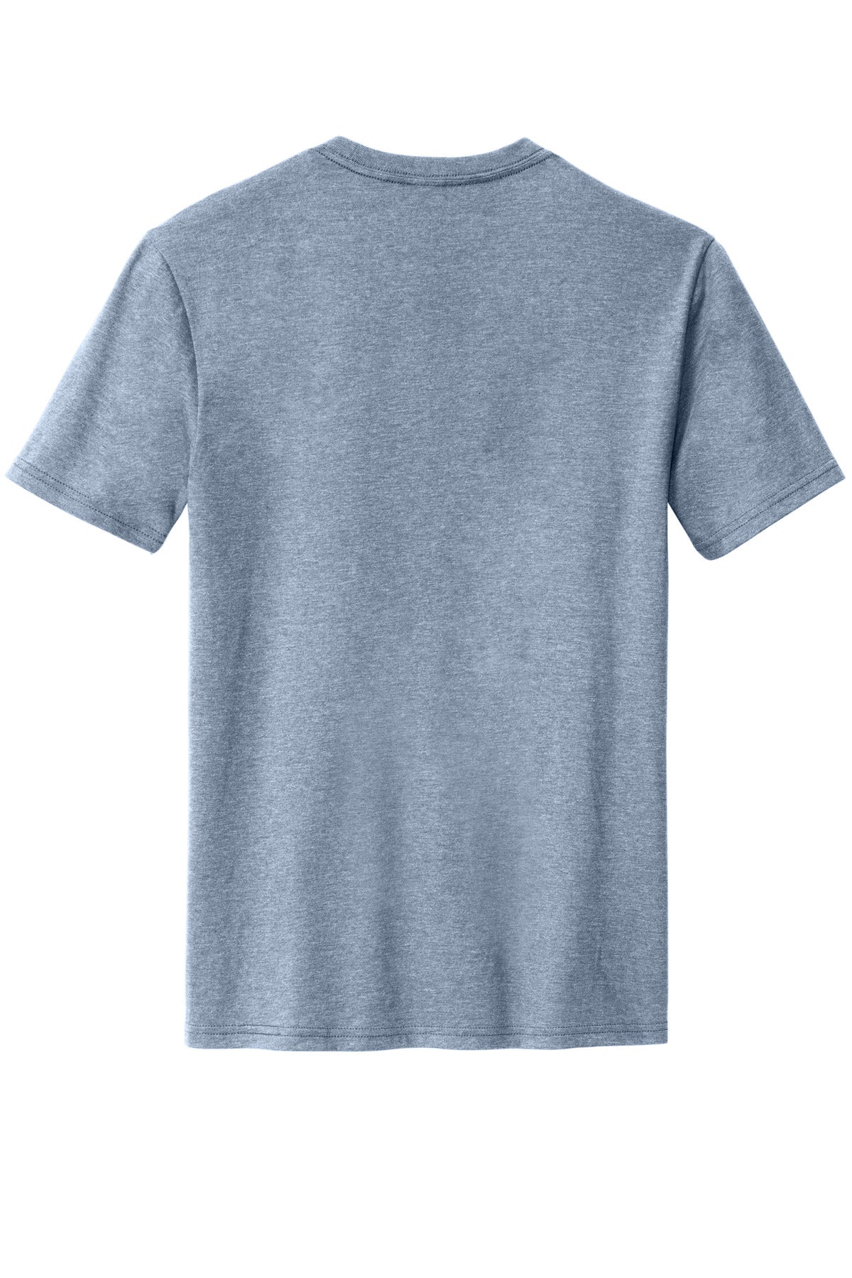 Rear View of FlntBluHtr District Perfect Blend CVC Tee. DM108