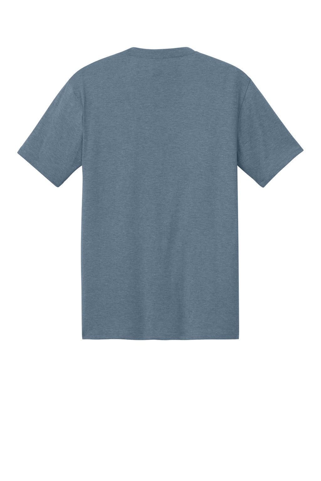 Rear View of FlntBluHtr District Perfect Tri Tee. DM130