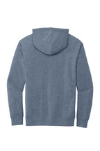 Rear View of FlntBluHtr District V.I.T. Fleece Hoodie DT6100