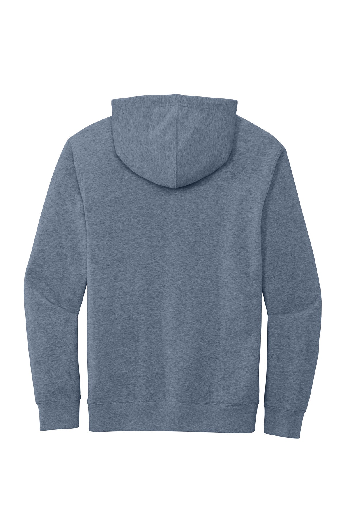 Rear View of FlntBluHtr District V.I.T. Fleece Hoodie DT6100