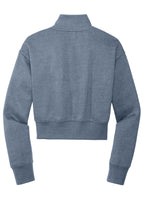 Rear View of FlntBluHtr District Women's V.I.T. Fleece 1/2-Zip DT6111