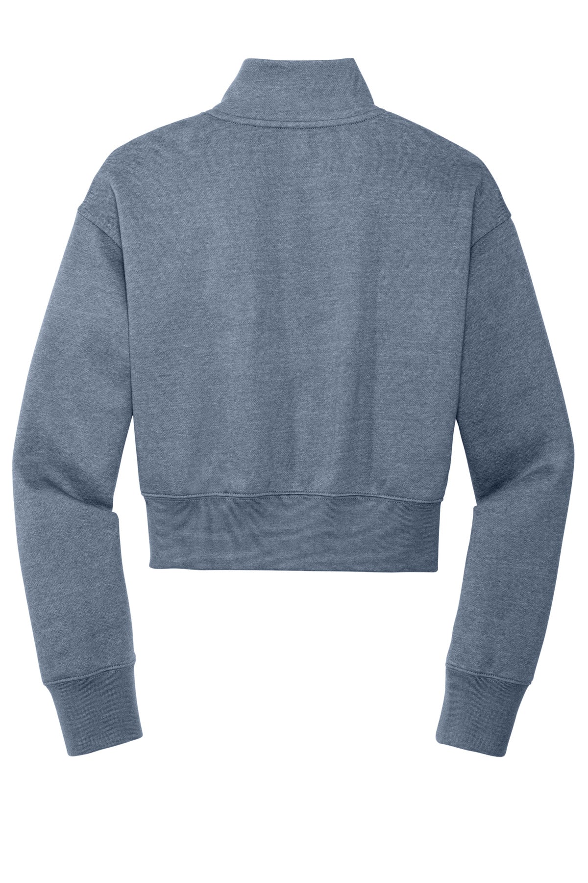 Rear View of FlntBluHtr District Women's V.I.T. Fleece 1/2-Zip DT6111