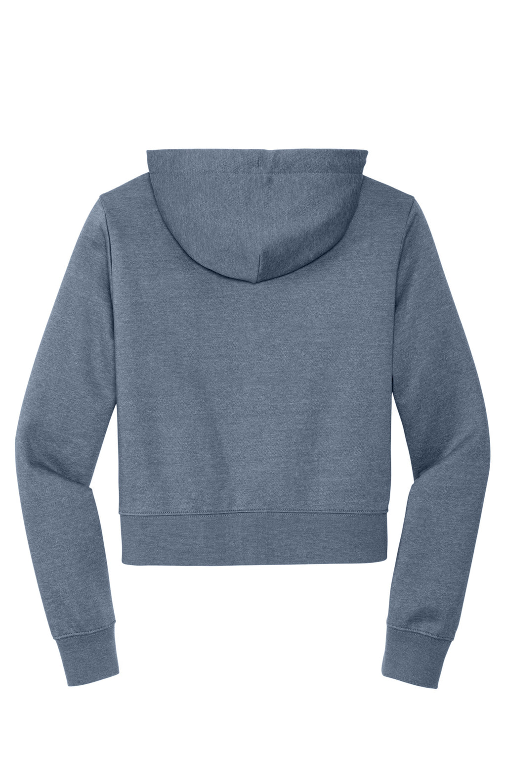 Rear View of FlntBluHtr District Women's V.I.T. Fleece Full-Zip Hoodie DT6103