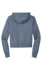 Rear View of FlntBluHtr District Women's V.I.T. Fleece Full-Zip Hoodie DT6103